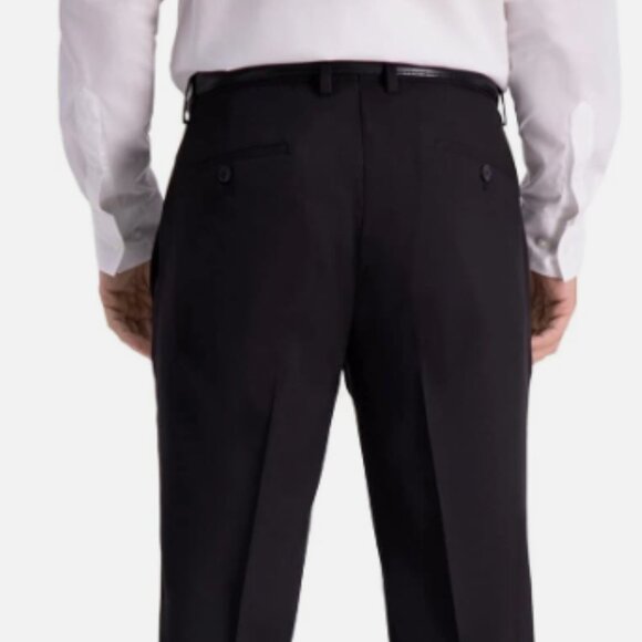 Kenneth Cole Reaction Mens Techni-Cole Black Flat-Front Dress Pants Size 38S 31W - Picture 3 of 5
